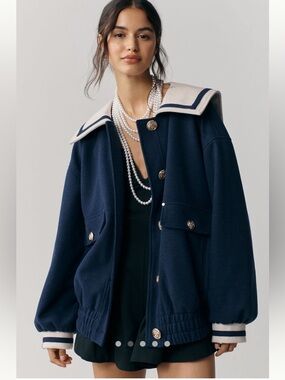 NWT Maeve Wool Blend Bomber Jacket XS